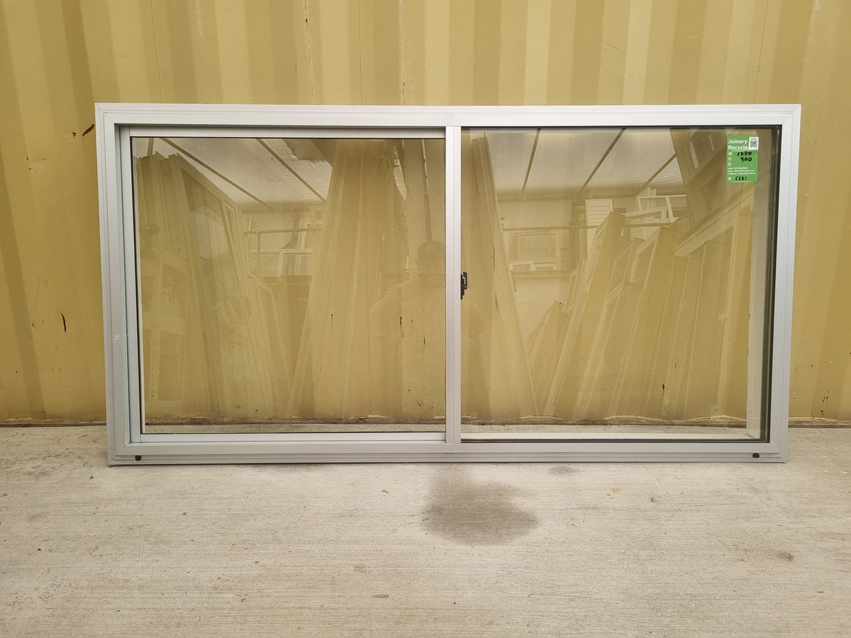 Aluminium Window Silver 1770  W  x 900 H [#5281 SF] Joinery Recycle