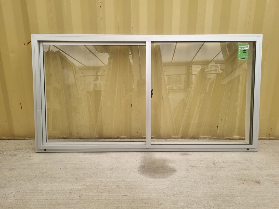 Aluminium Window Silver 1770  W  x 900 H [#5281 SF] Joinery Recycle