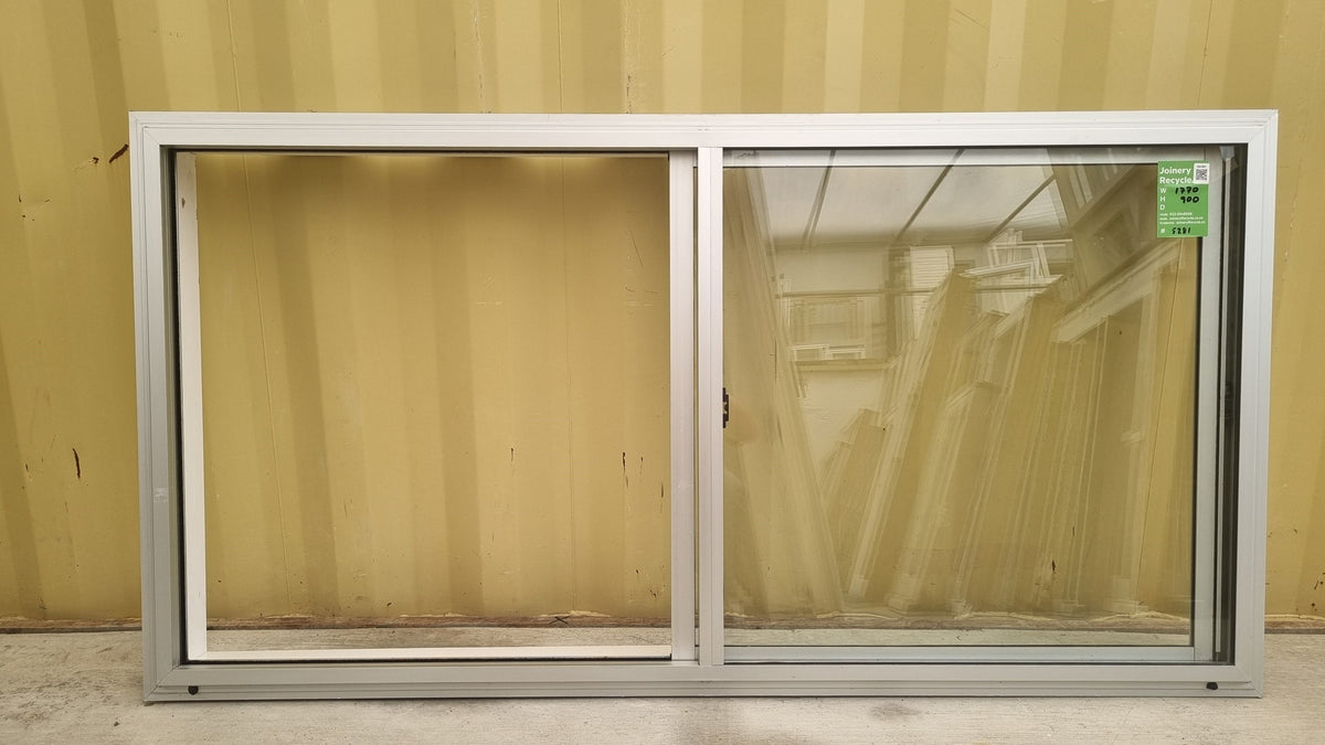 Aluminium Window Silver 1770  W  x 900 H [#5281 SF] Joinery Recycle
