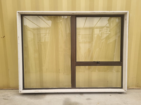 Aluminium Window Brown 1600 W  x 1200 H [#5282  SF] Joinery Recycle