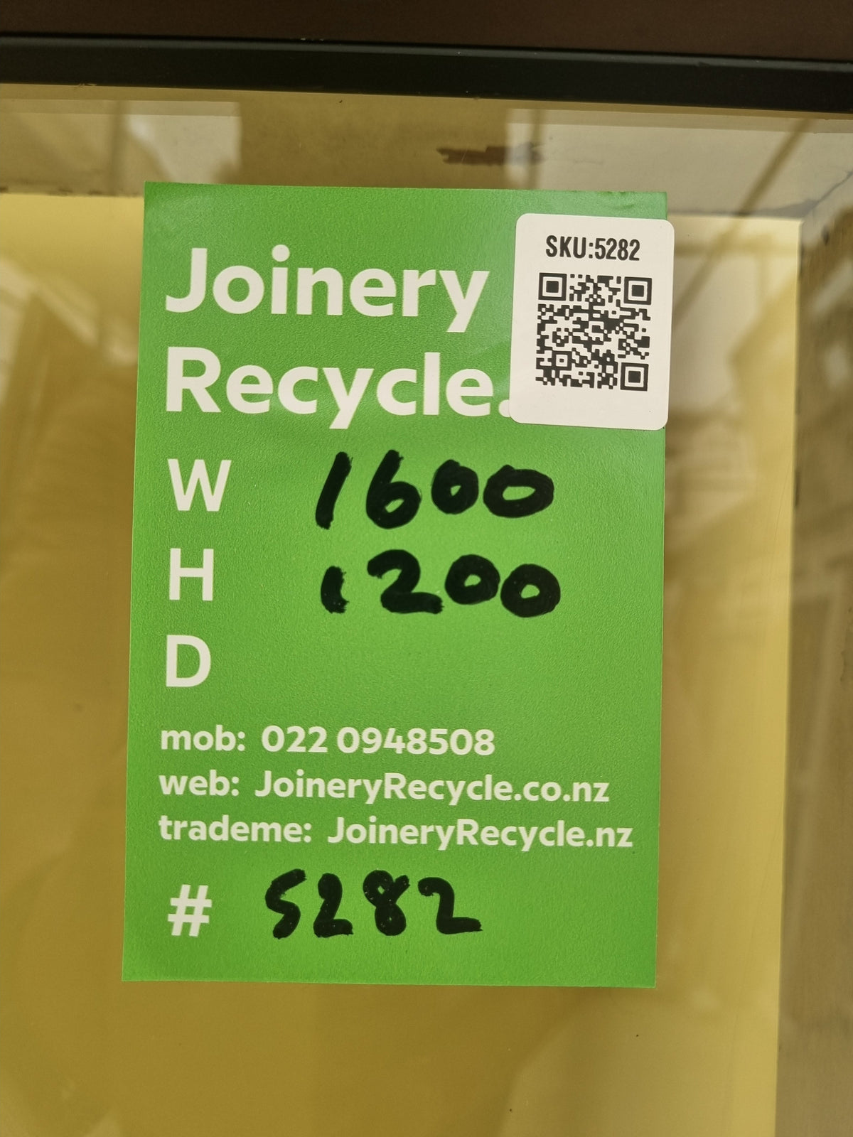 Aluminium Window Brown 1600 W  x 1200 H [#5282  SF] Joinery Recycle