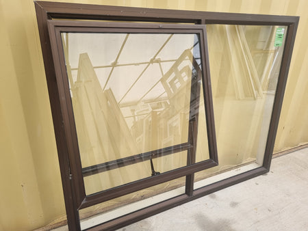 Aluminium Window Brown 1600 W  x 1200 H [#5282  SF] Joinery Recycle