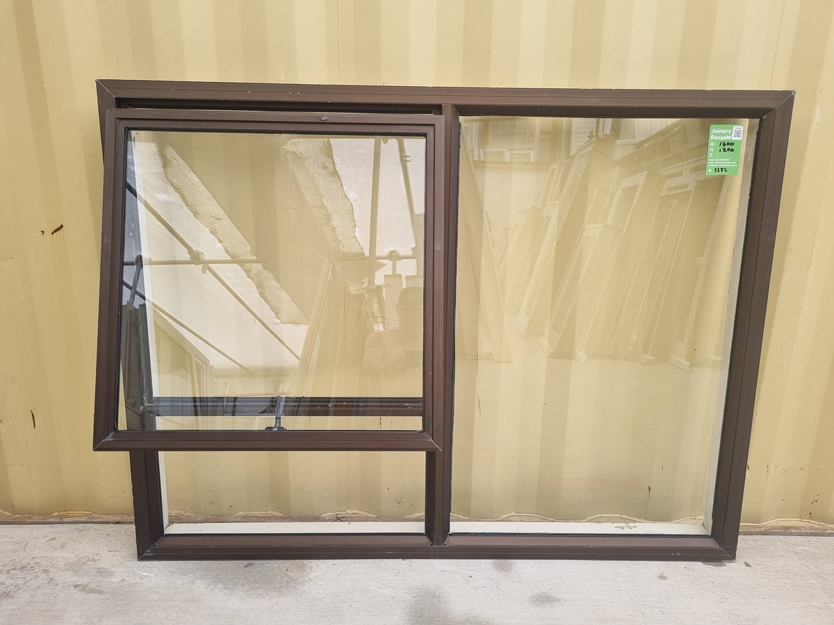 Aluminium Window Brown 1600 W  x 1200 H [#5282  SF] Joinery Recycle