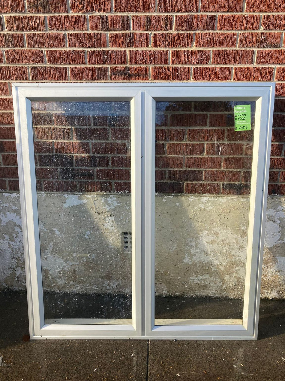 Aluminium Window Silver 1200 W x 1300 H   [#2035 ] Joinery Recycle