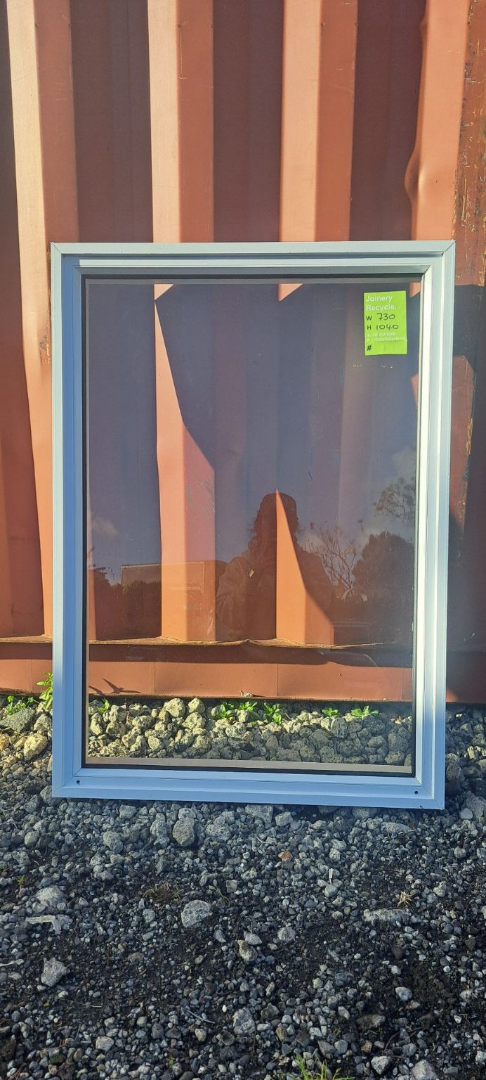 White Aluminium Fixed Window 730 W x 1040 H  [#3561SF] Joinery Recycle