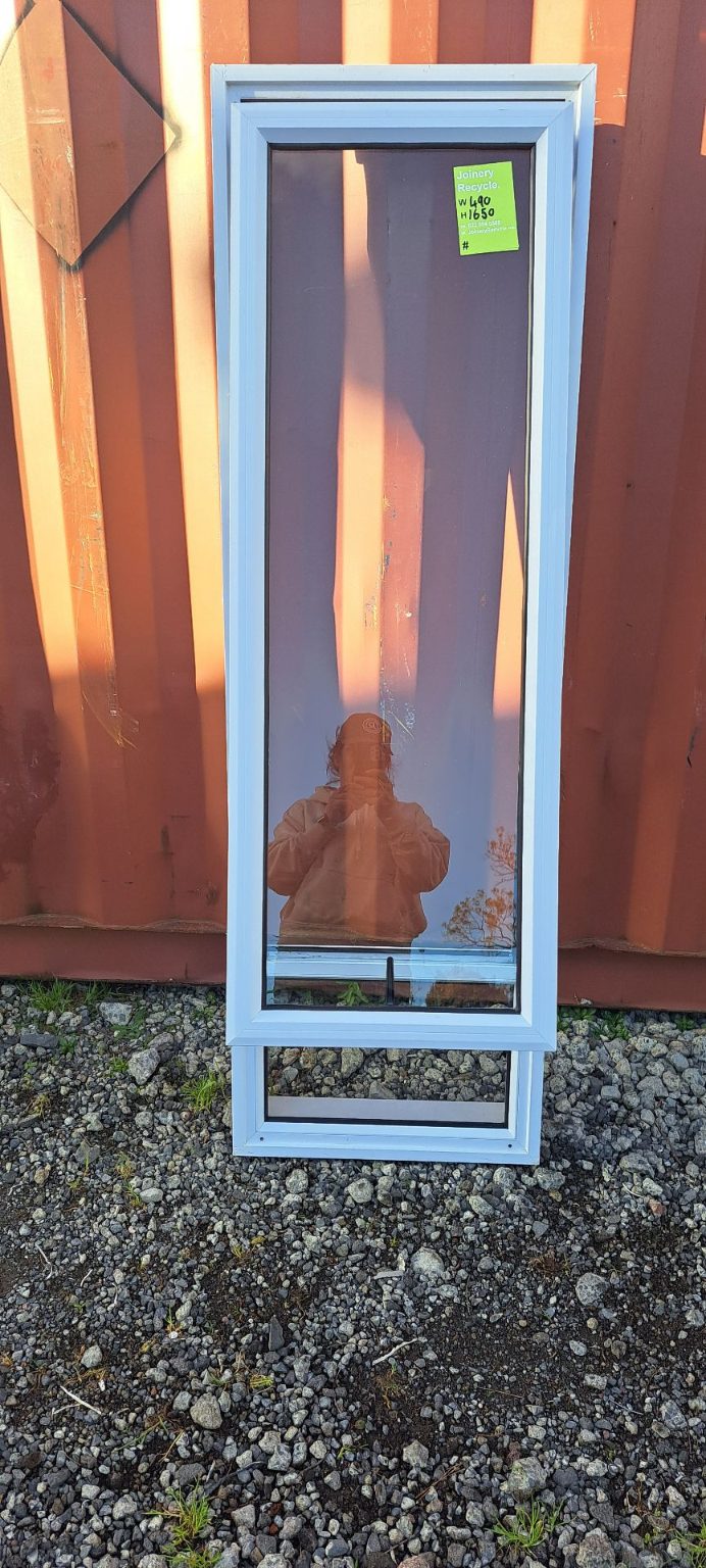 White Aluminium Window 490 W x 1650 H [#3502] Joinery Recycle