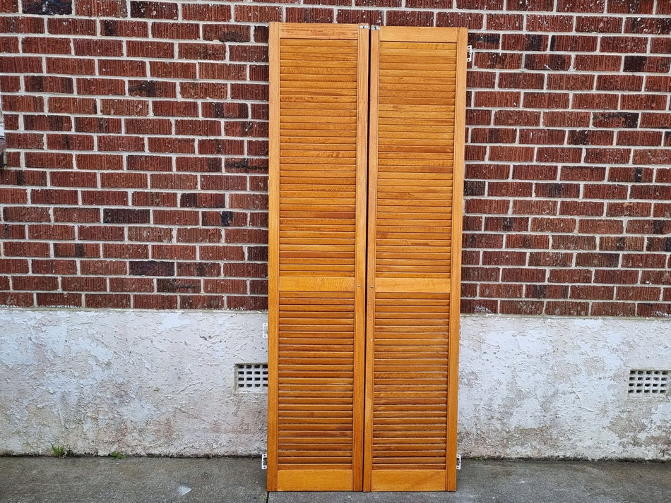 Wooden Louvre Doors 920 W x 1980 H [#3899] Joinery Recycle