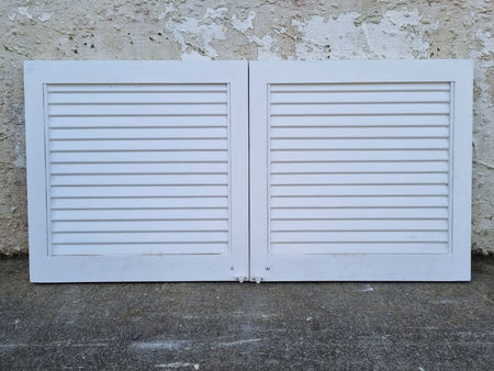 Wooden Louvre Cupboard Doors 540 W x 540 H [#3900] Joinery Recycle