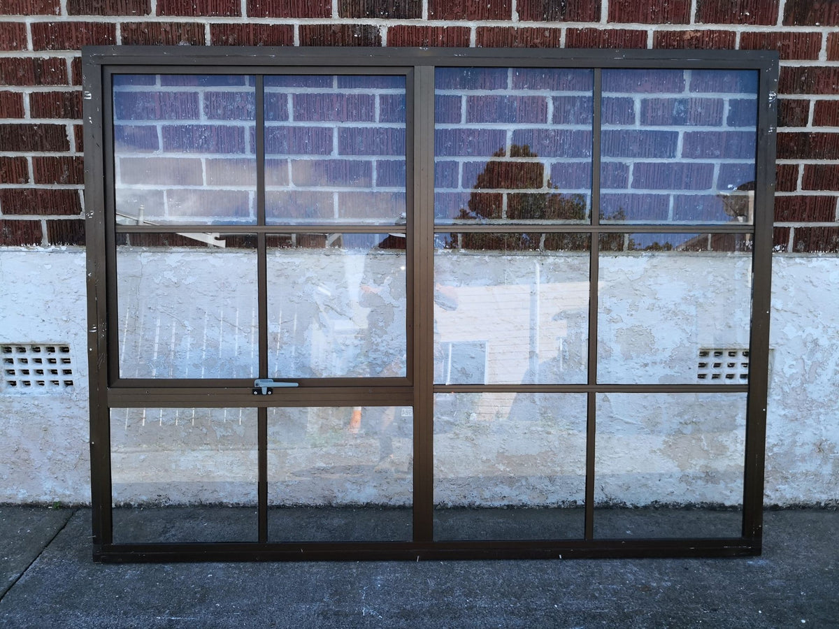 COLONIAL Aluminium Window Brown 1600W x 1200H [#2138] Joinery Recycle