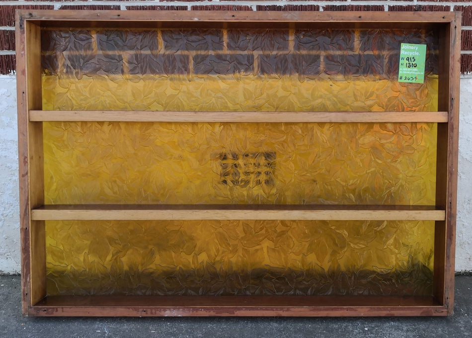 Yellow Glass Internal Feature Fixed Window And/Or Shelves 915 W x 1310 H [#2439] Joinery Recycle