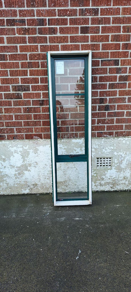 Green Aluminium Window 420 W x 1600 H  [#2555] Joinery Recycle