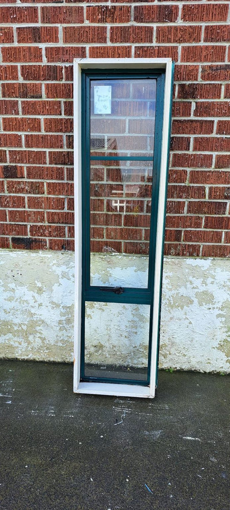 Green Aluminium Window 420 W x 1600 H  [#2556] Joinery Recycle