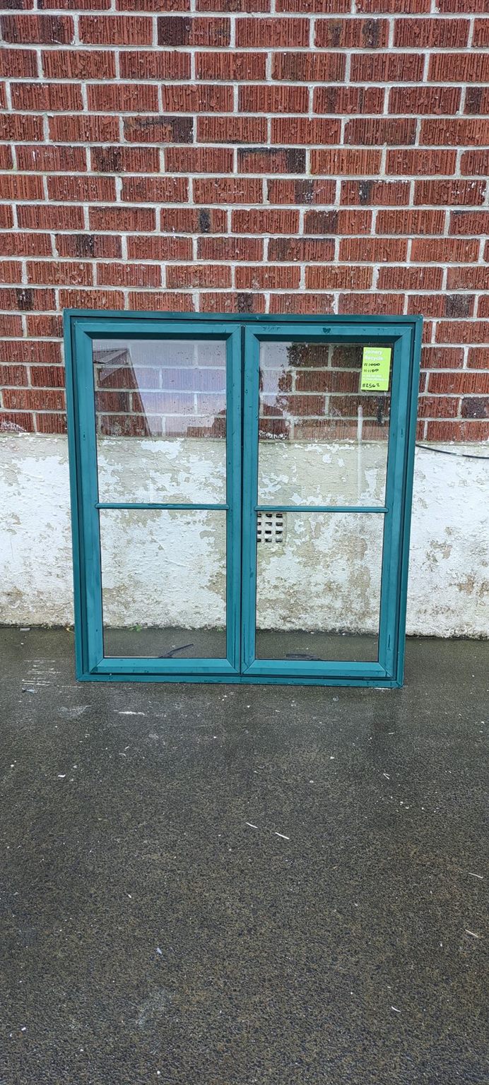 Green Aluminium Window 1000 W x 1100 H  [#2562] Joinery Recycle