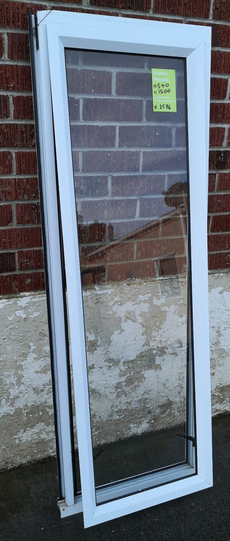 White Aluminium Window 540 W x 1500 H [#2576] Joinery Recycle