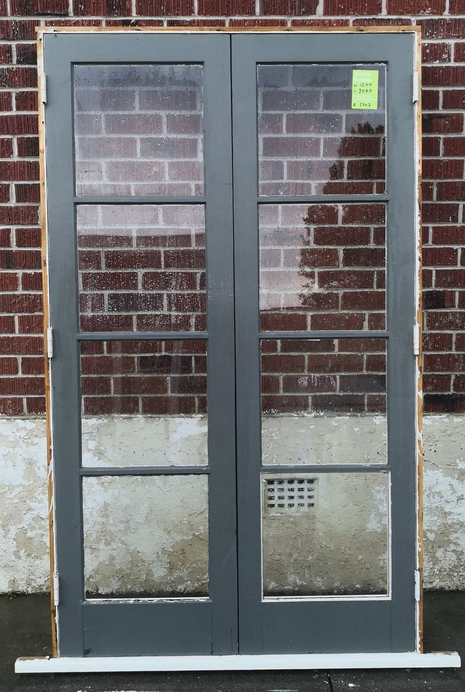 Wooden French Doors 1200 W x 2040 H [#2747]