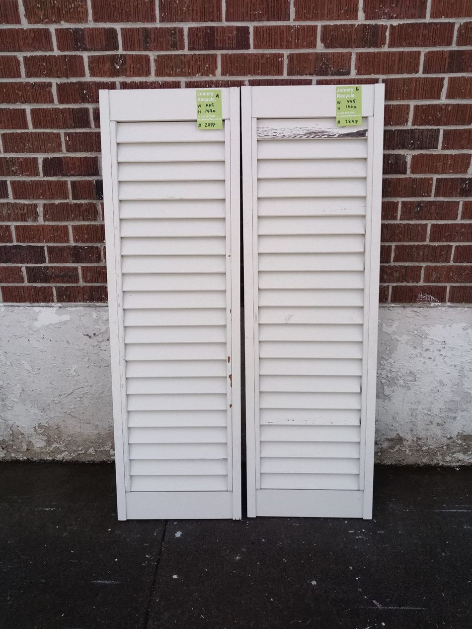 Interior Wooden Shutters 445 W x 1470 H  [#2877]a & b Joinery Recycle