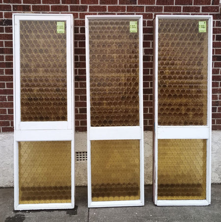 Amber Bullion Glass Wooden Window  610 W x 2050 H [#2900 B] Joinery Recycle