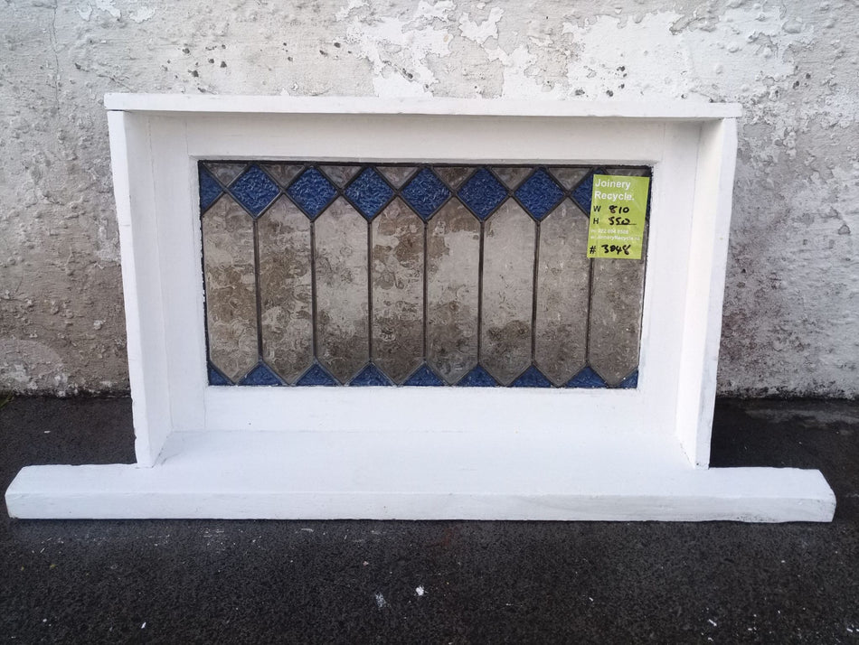 Leadlight Wooden Window 810 W x 550 H [#3048]