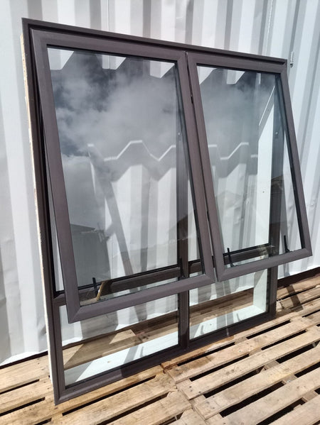 Aluminium Window Brown 1500 W x 1700 H [#3068 SF] Joinery Recycle
