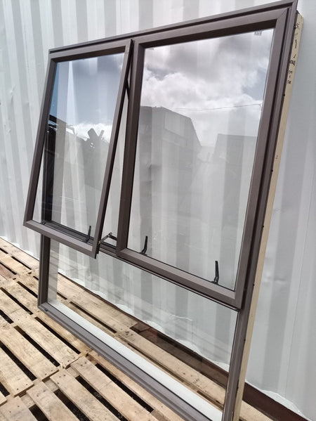 Aluminium Window Brown 1500 W x 1700 H [#3068 SF] Joinery Recycle