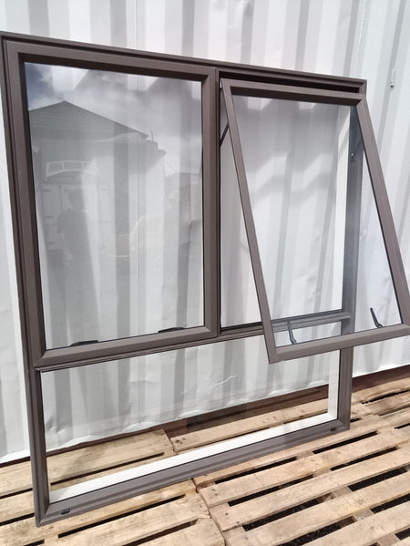 Aluminium Window Brown 1500 W x 1700 H [#3068 SF] Joinery Recycle
