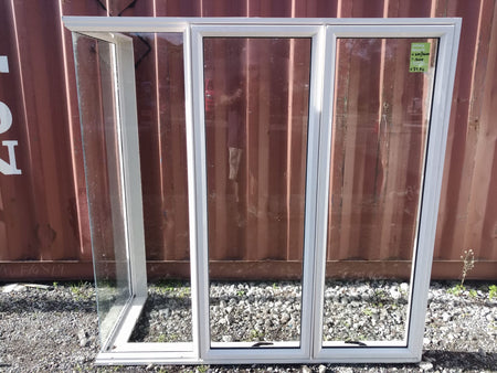 Aluminium BOX WINDOW Offwhite  610 W x  1600 W x 1600 H   [#3274 SF] Joinery Recycle