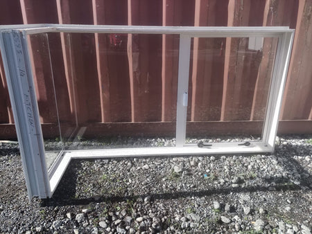 Aluminium CORNER WINDOW Offwhite  1810 W x  610 W x  ? H   [#3275 SF] Joinery Recycle
