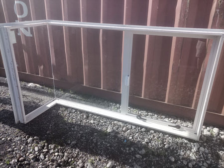 Aluminium CORNER WINDOW Offwhite  1810 W x  610 W x  ? H   [#3275 SF] Joinery Recycle