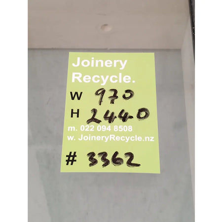 NEAR NEW - Double Glazed - Window Ironsand 970 W x 2440 H [#3362SF] Joinery Recycle