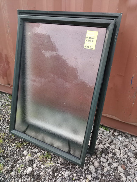 Dark Green Aluminium Window 800 W x 1100 H   [#3422 SF] Joinery Recycle