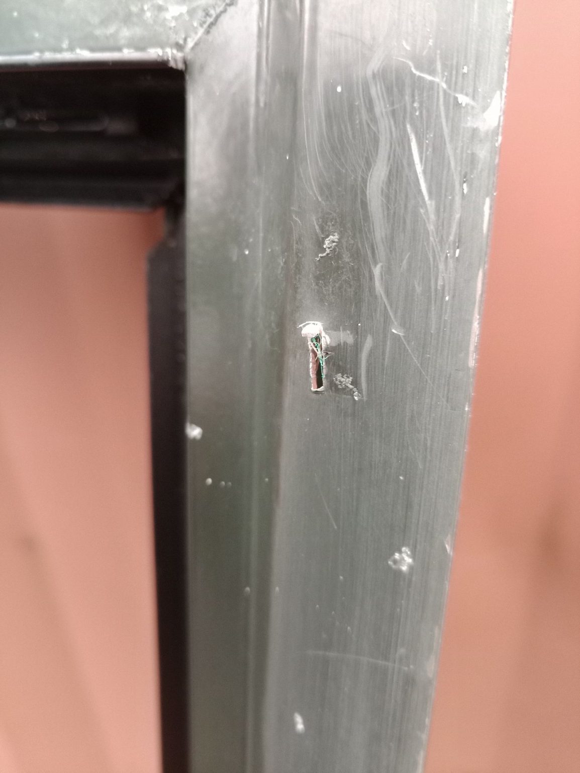 Dark Green Aluminium Window 600 W x 1400 H   [#3427 SF] Joinery Recycle