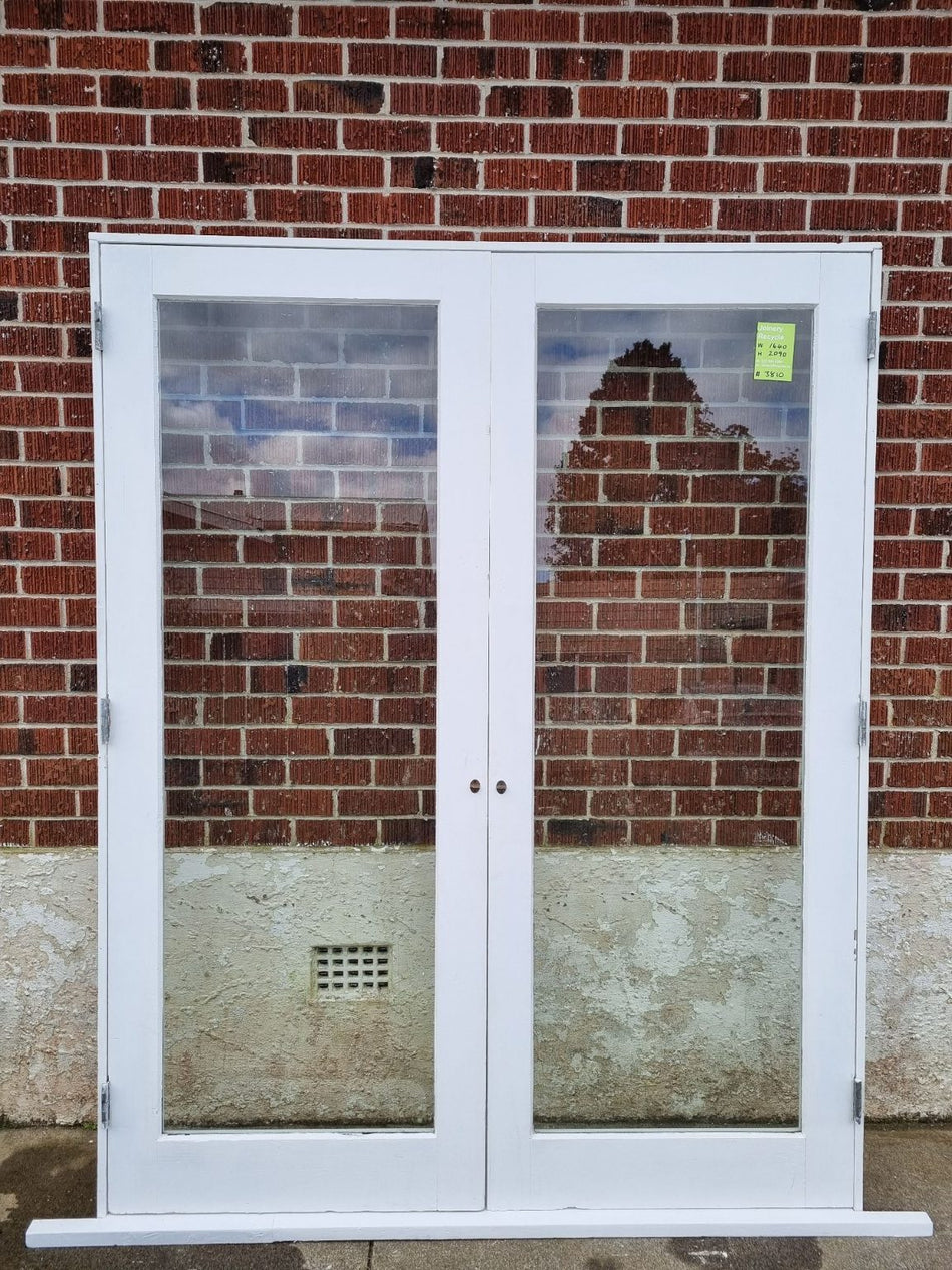 Wood and Glass French Doors 1640 W x 2090 H [#3810] Joinery Recycle