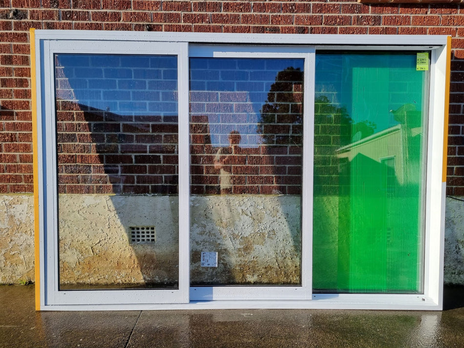 *Brand New* White Architectural Stacker Sliding Double Glazed Window 2700W x 1800H [#3831]