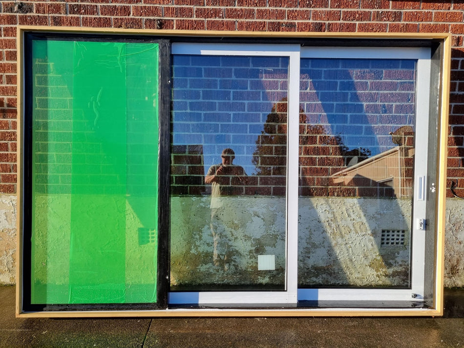 *Brand New* White Architectural Stacker Sliding Double Glazed Window 2700W x 1800H [#3831]