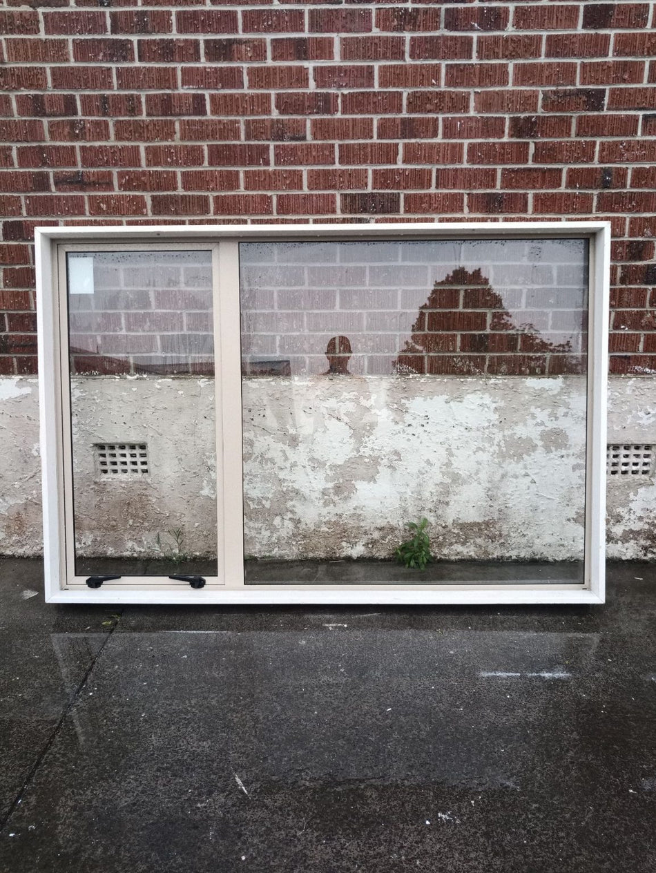 Off White / Beige Aluminum Window 1800 W x 1200 H  [#4033] Joinery Recycle
