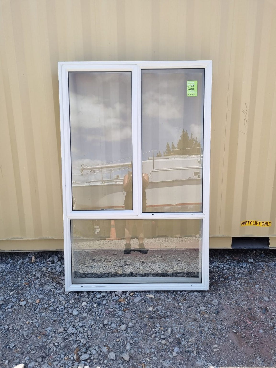 White Aluminium Window 1150 W x 1800 H [#4043] Joinery Recycle