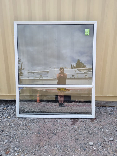 White Aluminium Window 1500 W x 1800 H [#4046] Joinery Recycle