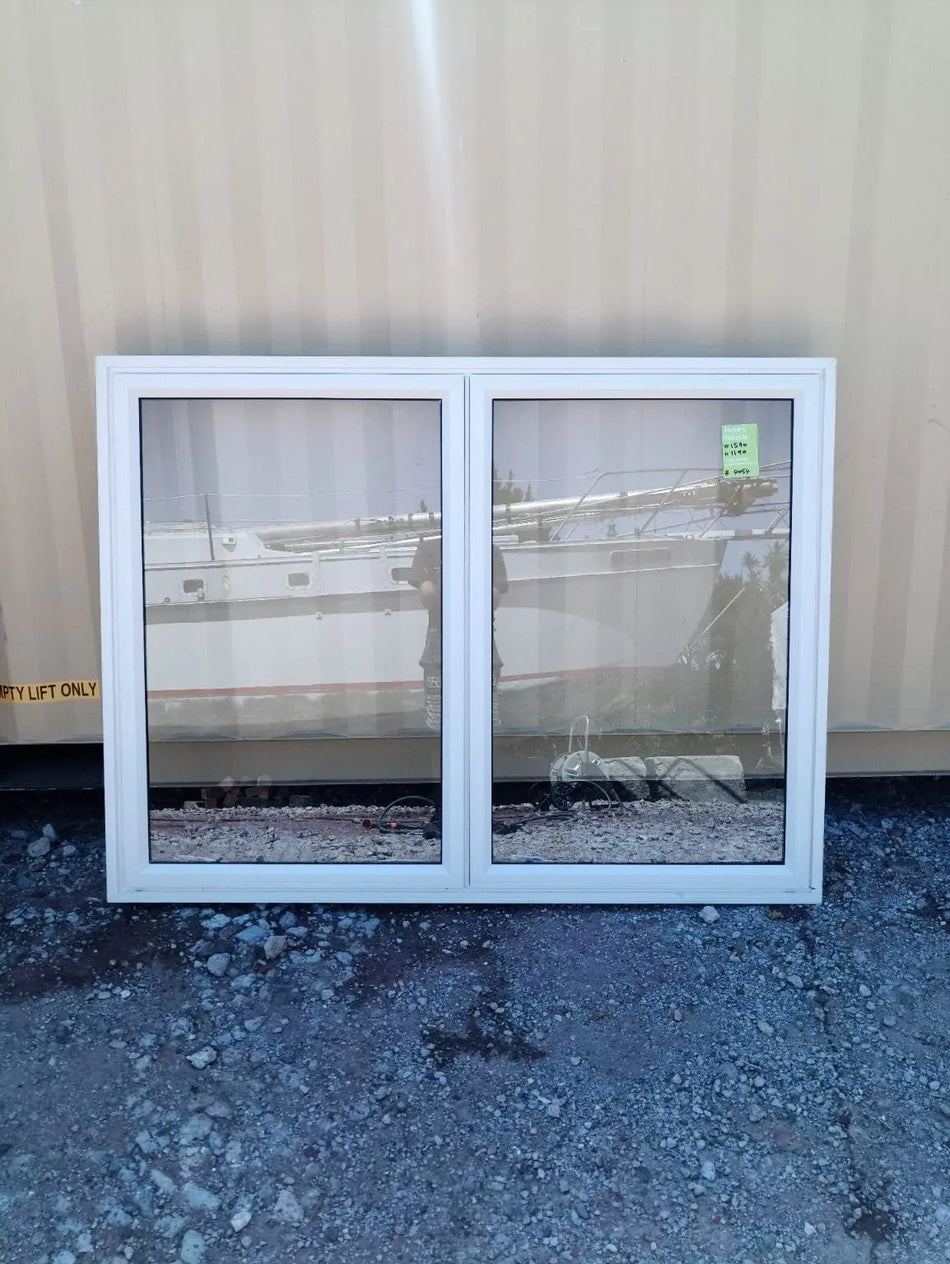 Aluminium Window Offwhite  1590 W x 1190 H [#4054] Joinery Recycle