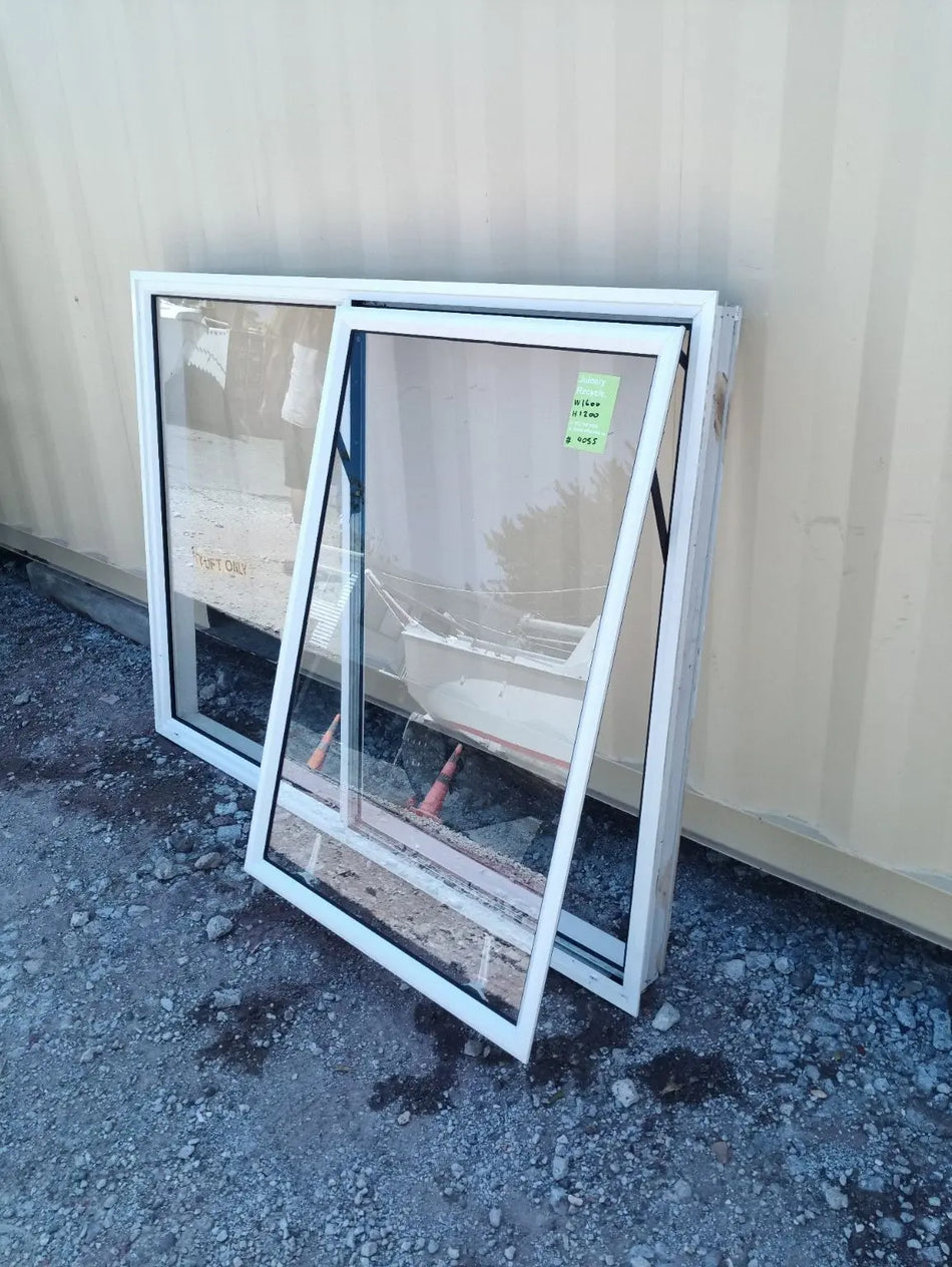 Aluminium Window Offwhite 1600 W x 1200 H [#4055] Joinery Recycle