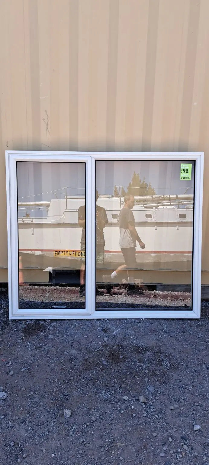 Aluminium Window Offwhite  1400 W x 1200 H [#4070] Joinery Recycle