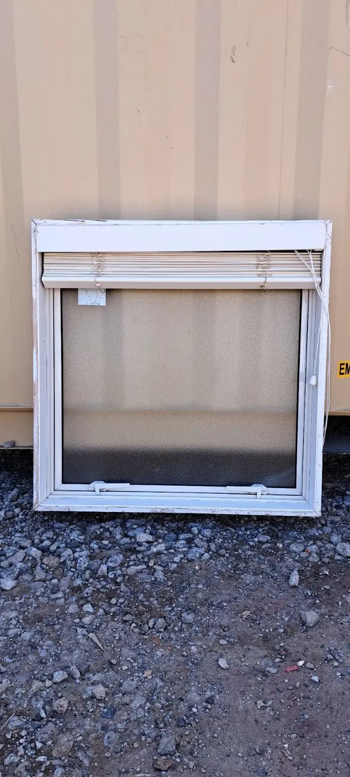 Aluminium Window Offwhite  800 W x 800 H [#4073] Joinery Recycle