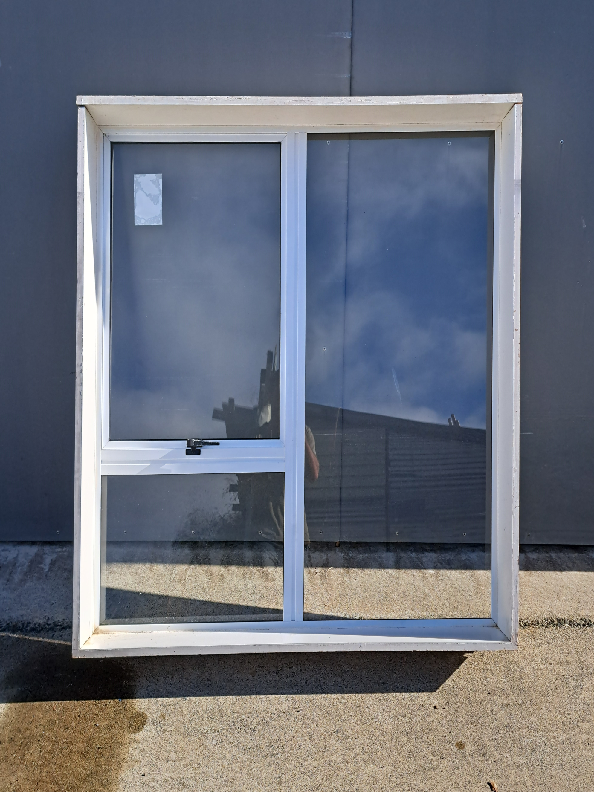 Aluminium Window White  1200W x  1200H  [#4189 SF] Joinery Recycle