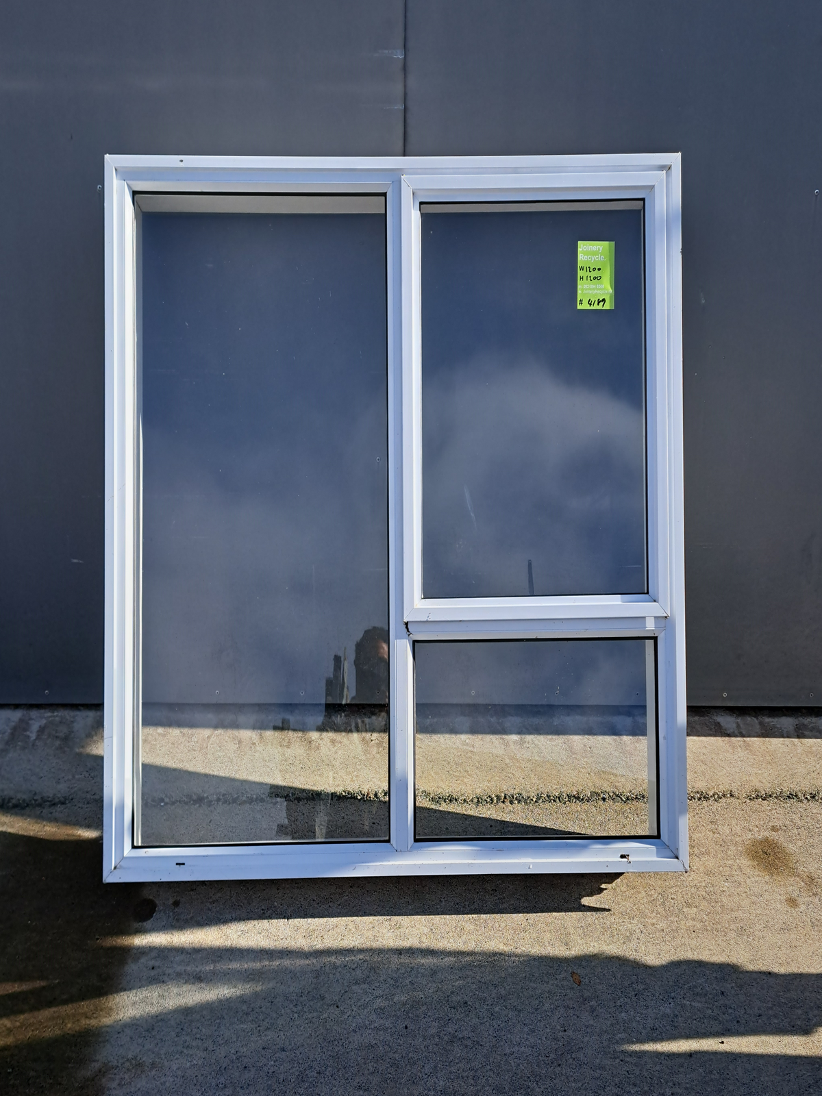 Aluminium Window White  1200W x  1200H  [#4189 SF] Joinery Recycle