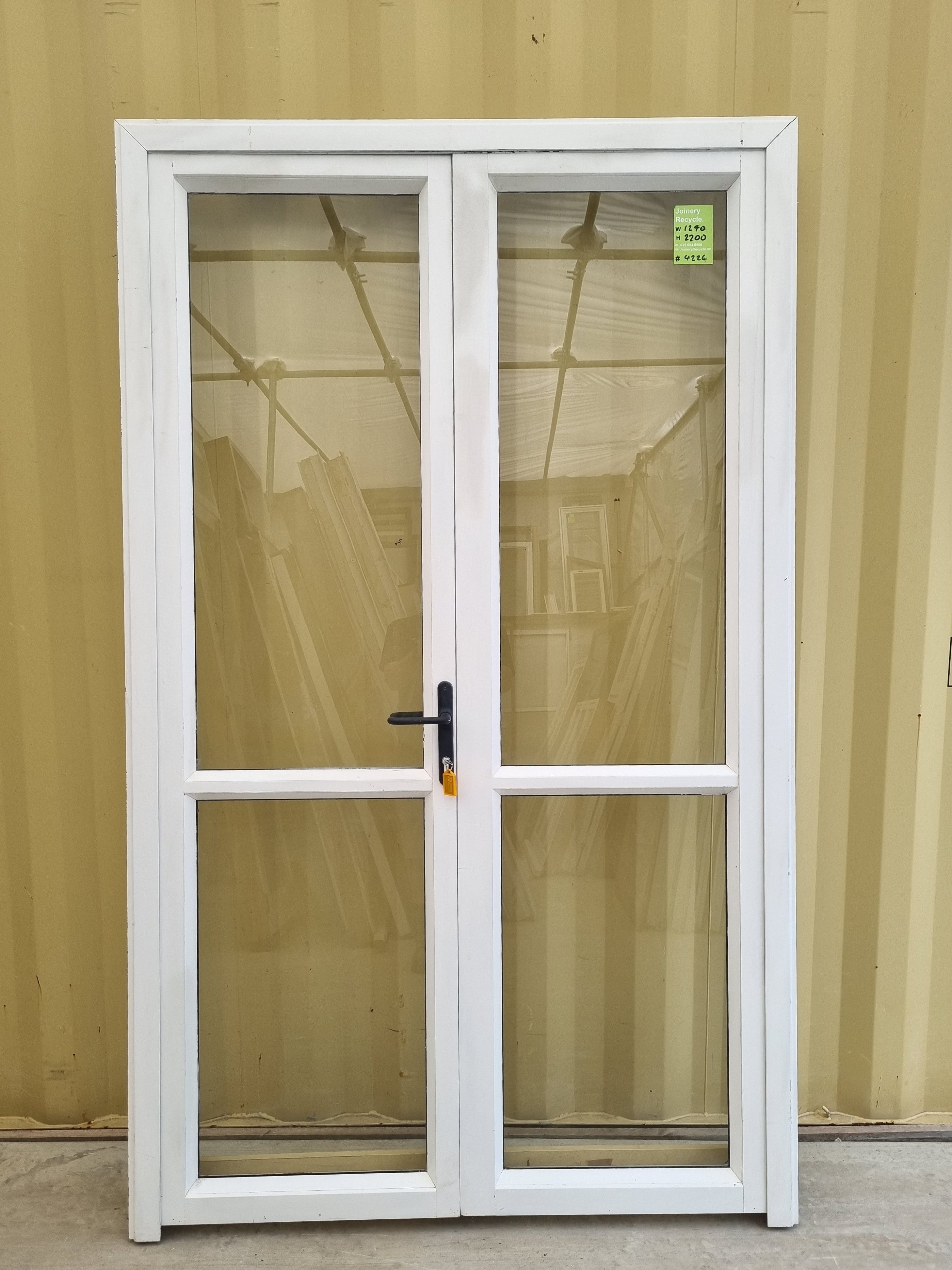 Aluminium French Door   1290W x  2200H [#4226 SF] Joinery Recycle