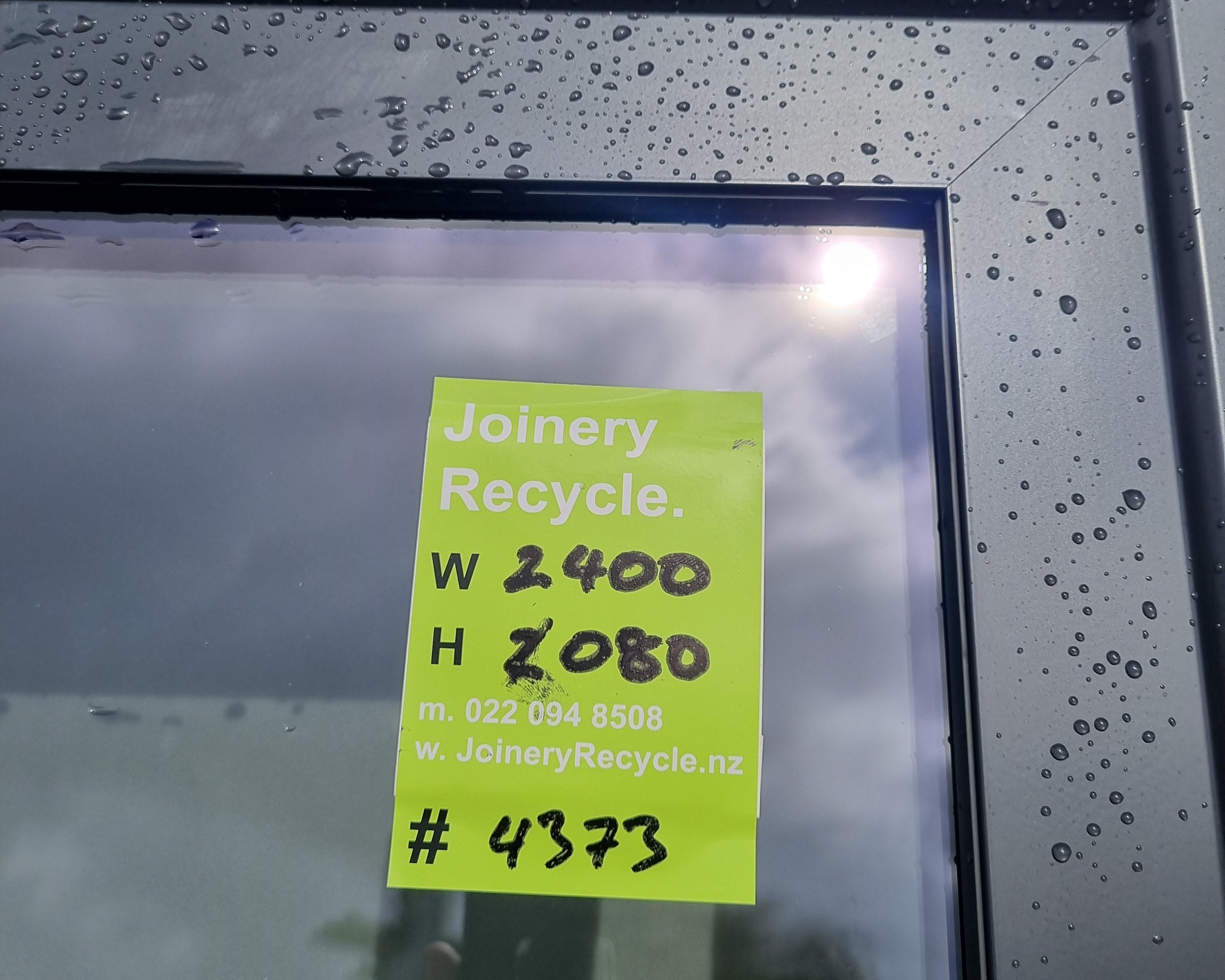 Double Glazed Aluminium Window Ironsand   2400 W  x 2080  H  [#4373 SF] Joinery Recycle