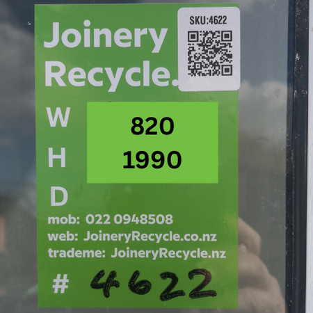 Aluminium Single Door White 820 W x 1990 H [#4622 SF] Joinery Recycle