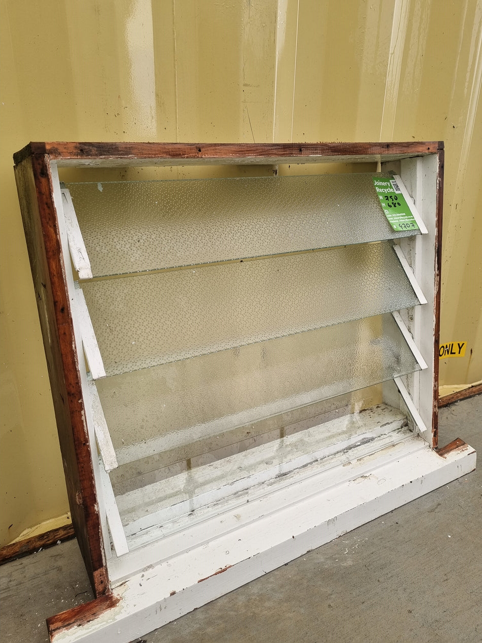 LOUVRE Wooden Window 750 W x 680 H [#4707 MA]