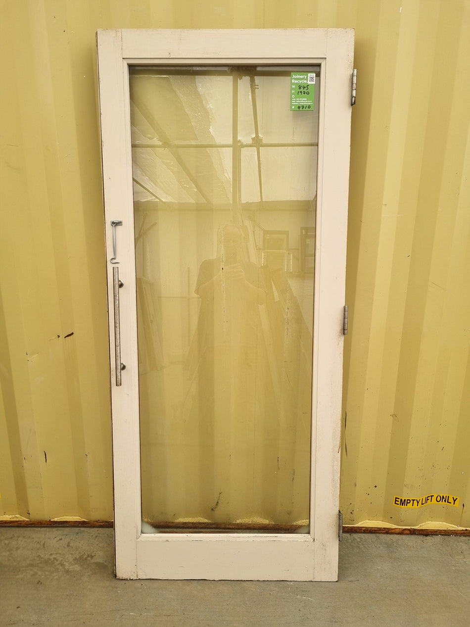 Wood and Glass Single Door Leaf  845 W x  1970 H [#4710 SF]