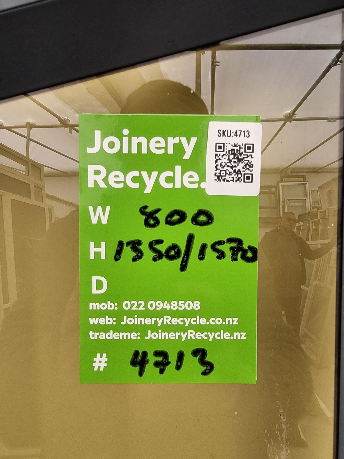 Raked Window 800 W x 1350/1570 H [#4713 SF] - Joinery Recycle
