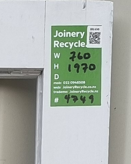 Wood & Glass Single Door  760 W x 1970 H [#4749 SF] Joinery Recycle